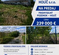 Ipari terület Holíčban épülettel, kerítéssel és megközelítési úttal.