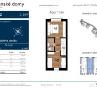 A második emeleten található, 66,4 m² alapterületű üdülő apartman alaprajza.