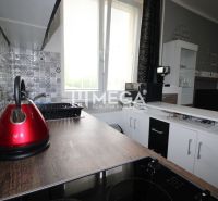 Konyhabútor dekoratív burkolatokkal és készülékekkel a Nyaraló apartmanban.