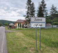 Táj Zubnéban úttal és zöld lakóterületekkel.