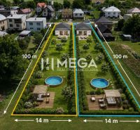 Lakóövezeti telkek vizualizációja Jasenovban medencével és pihenőzónával.