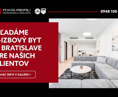 Albérletbe 3 szobás lakás, 3 szobás lakás, Bratislava - Nové Mesto, Sz
