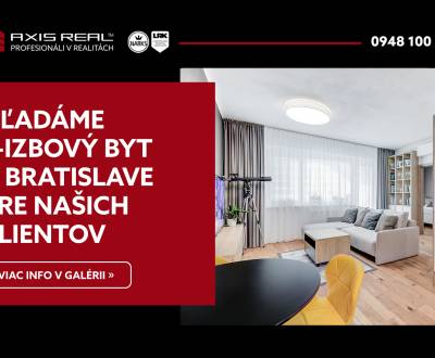 Hľadáme pre našich klientov 2-izbový byt v Bratislave III.