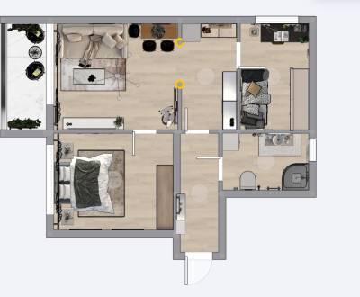 2,5 izbový tehlový byt v Dubnici nad Váhom v rekonštrukcií 