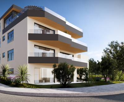 Új épület PAG/MANDRE-Új lakások eladása a tengertől 250m-re parkolóval és terass, Mandre