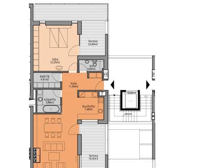 Kiadó 2 szobás lakás, 2 szobás lakás, Tupého, Bratislava - Nové Mesto,