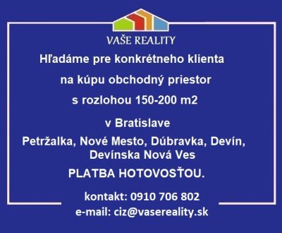 Vásárlás Üzlethelység, Üzlethelység, Bratislava - Nové Mesto, Szlováki