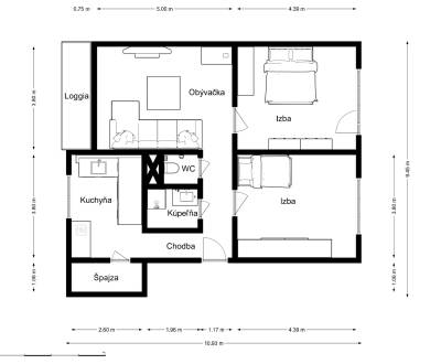 Tágas, felújítandó 3 szobás lakás Pöstyén központjában