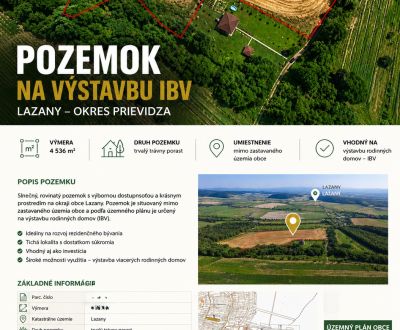 Eladó Építési telek, Építési telek, Prievidza, Szlovákia