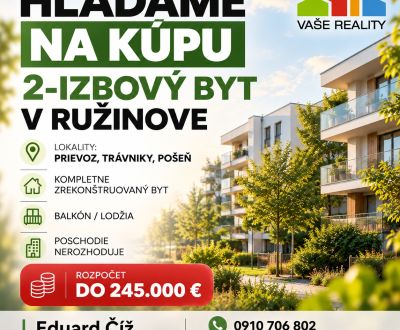 Vásárlás 2 szobás lakás, 2 szobás lakás, Bratislava - Ružinov, Szlovák