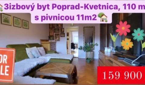 3 szobás lakás, Kvetnica, eladó, Poprad, Szlovákia