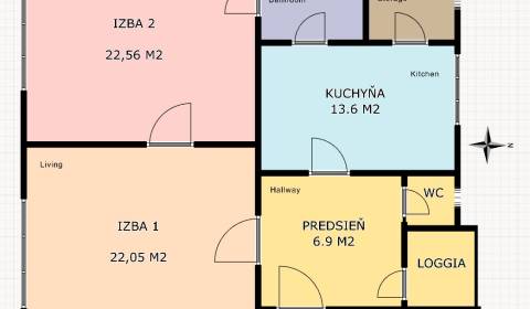 2 szobás lakás, Dopravná, eladó, Bratislava - Rača, Szlovákia