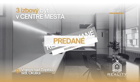 Eladó 3 szobás lakás, 3 szobás lakás, Vranov nad Topľou, Szlovákia