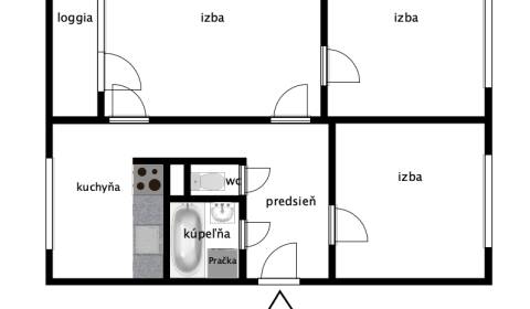 Eladó 3 szobás lakás, 3 szobás lakás, Estónska, Bratislava - Podunajsk