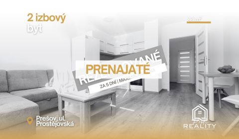 Kiadó 2 szobás lakás, 2 szobás lakás, Prostějovská, Prešov, Szlovákia