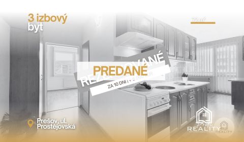 Eladó 3 szobás lakás, 3 szobás lakás, Prostějovská, Prešov, Szlovákia