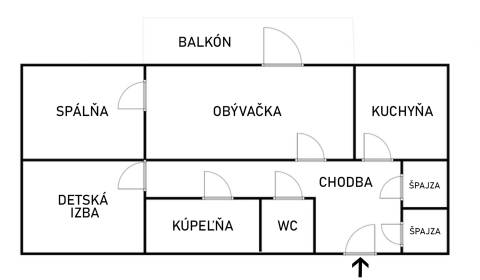 Eladó 3 szobás lakás, 3 szobás lakás, Juh, Trenčín, Szlovákia