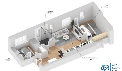 Eladó 2 szobás lakás, 2 szobás lakás, Beskydská, Bratislava - Staré Me