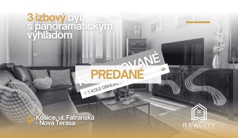Eladó 3 szobás lakás, 3 szobás lakás, Fatranská, Košice - Západ, Szlov