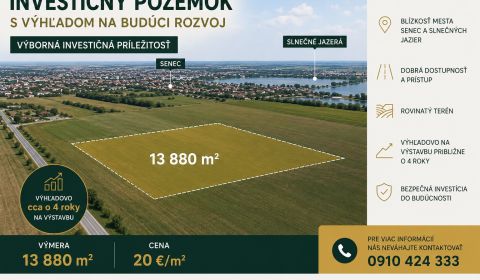 Eladó Építési telek, Építési telek, Senec, Szlovákia