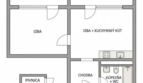 Eladó 2 szobás lakás, 2 szobás lakás, Šustekova, Bratislava - Petržalk