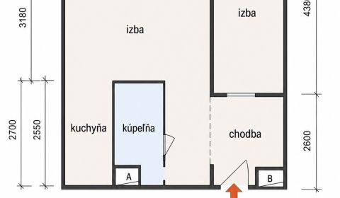 Eladó 2 szobás lakás, 2 szobás lakás, J. Švermu, Michalovce, Szlovákia