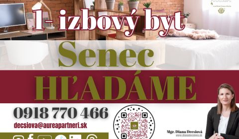 Vásárlás 1 szobás lakás, 1 szobás lakás, Senec, Szlovákia