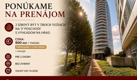 Kiadó 2 szobás lakás, 2 szobás lakás, Bajkálska, Bratislava - Nové Mes