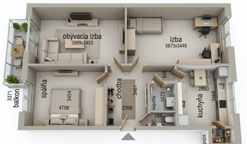 Eladó 3 szobás lakás, 3 szobás lakás, Škultétyho, Nitra, Szlovákia