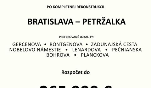 Vásárlás 3 szobás lakás, 3 szobás lakás, Gercenova, Bratislava - Petrž