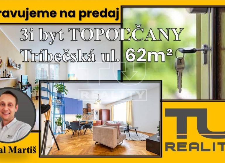 Topoľčany 3 szobás lakás eladó reality Topoľčany