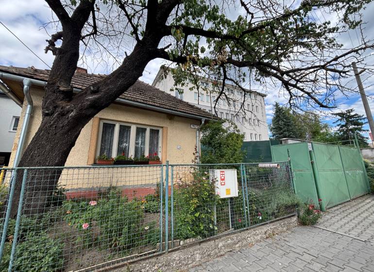 Családi ház Illaván előkerttel és nagy fával a járda mellett.