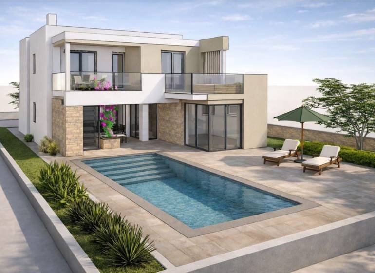 Kétszintes ház medencével Ljubač városában, Ljubač utcában, lakóterület céljára.