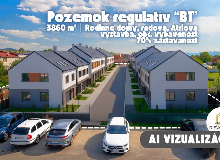 Developerský pozemok pre RD / OV so St. Povolením a projektom Obch. Budovy