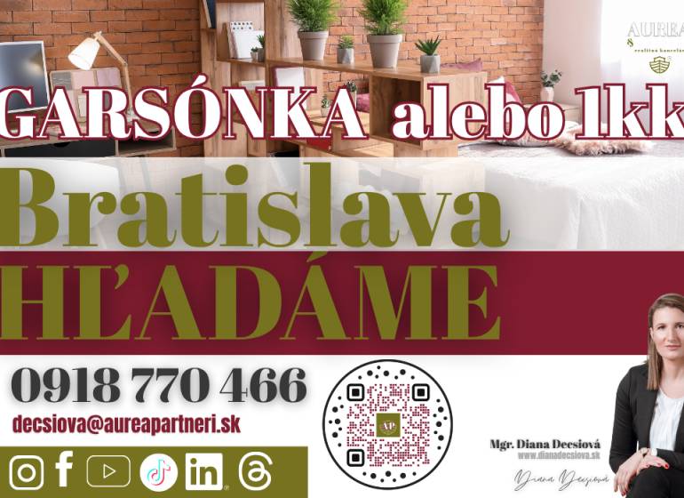 Garzont vagy egyszobás lakást keresünk Pozsonyban fa mintázatú padlóval.