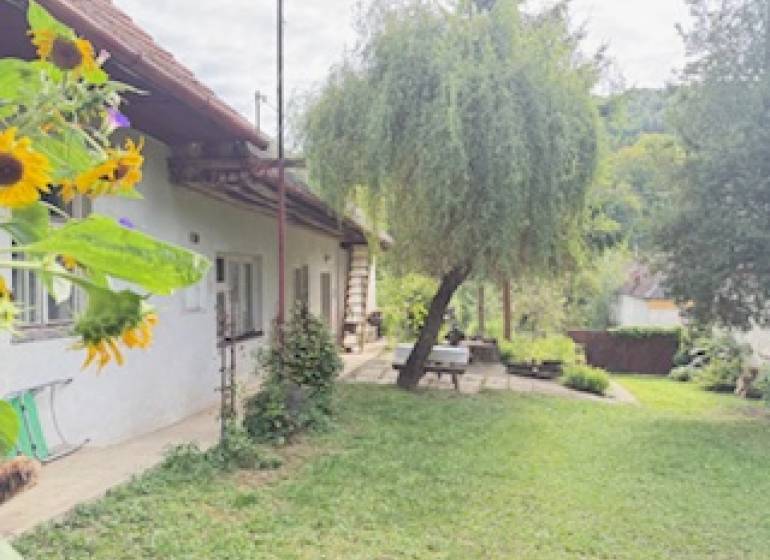 Családi ház Krivosúd-Bodovkán rendezett kerttel és paddal a fa alatt.