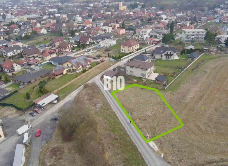 Eladó telek lakhatásra alkalmas, Rosina községben, madártávlatból nézve.