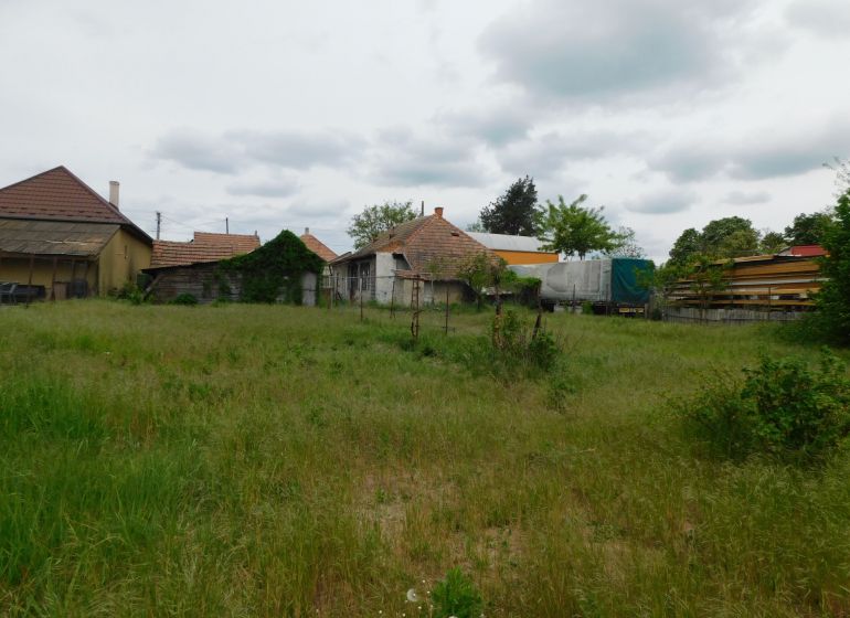 Pozemky na bývanie v Dvoroch nad Žitavou s vidieckymi stavbami a hustou trávou.