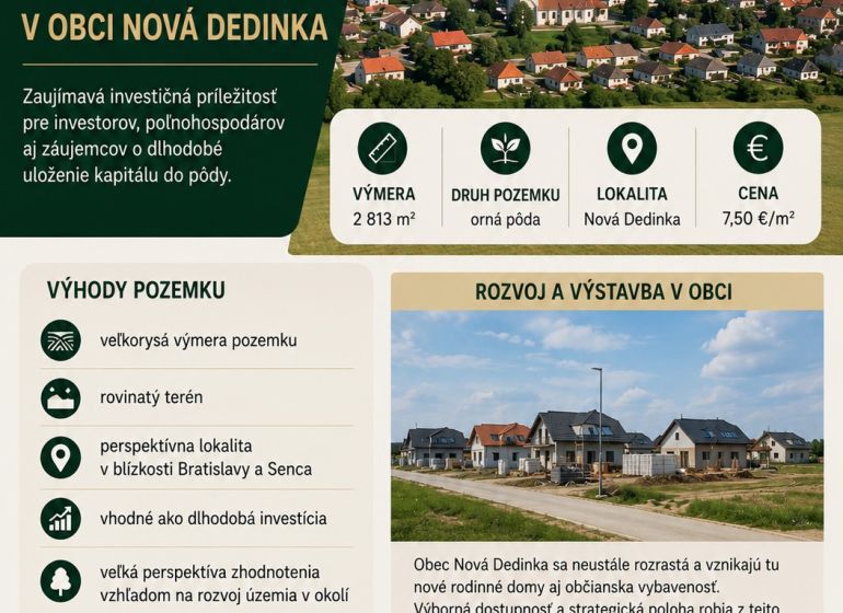Befektetési mezőgazdasági terület ajánlata Újfaluban, értéknövekedési kilátásokkal.