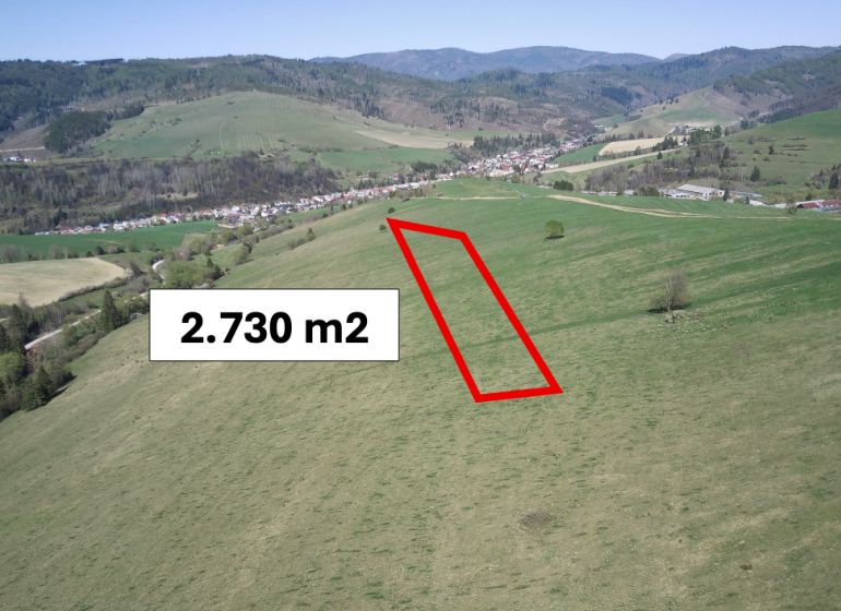 Fekete Balog mezőgazdasági és erdőterületei, 2 730 m²-es terület festői dombok között.