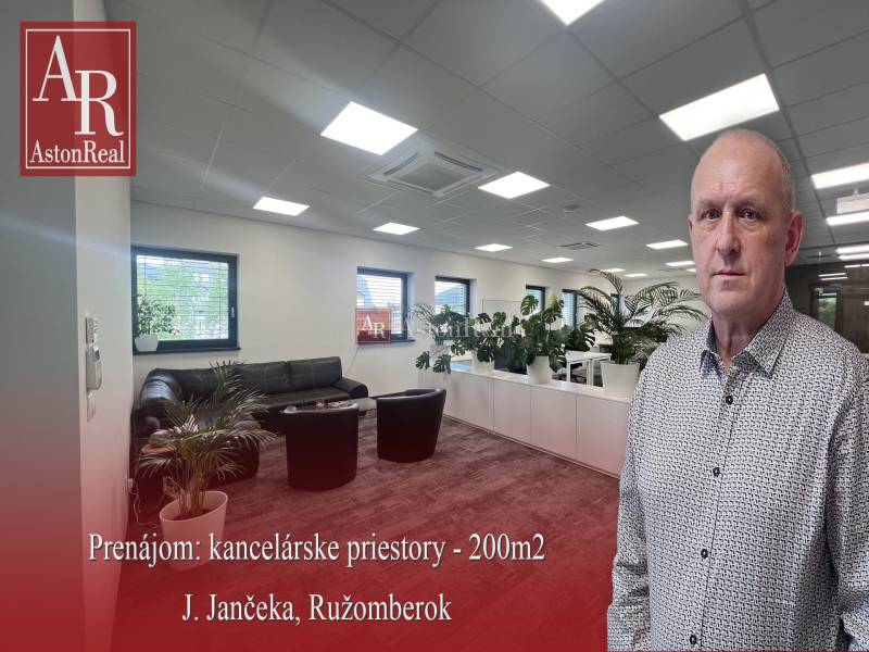 Irodák zöldterülettel és ülőhelyekkel kiadó a J. Jančeka utcában, Ružomberokban.
