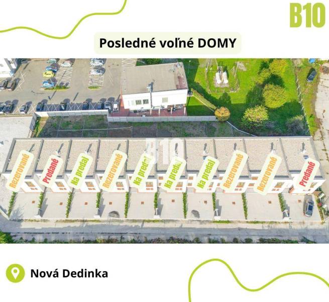 Sorházak Nová Dedinkában - Nová Ves pri Dunaji, parkolóval és kertekkel.