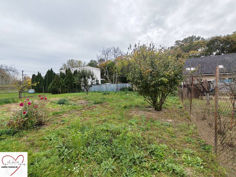 Családi ház Szereden a Topoľová utcában, virágzó rózsákkal és fákkal a kertben.