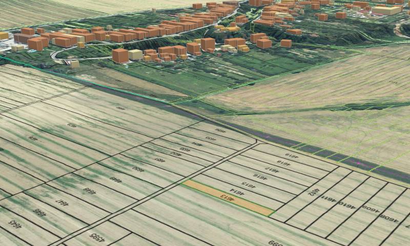 Légi felvétel a mezőgazdasági és erdőterületekről Újvámoson.