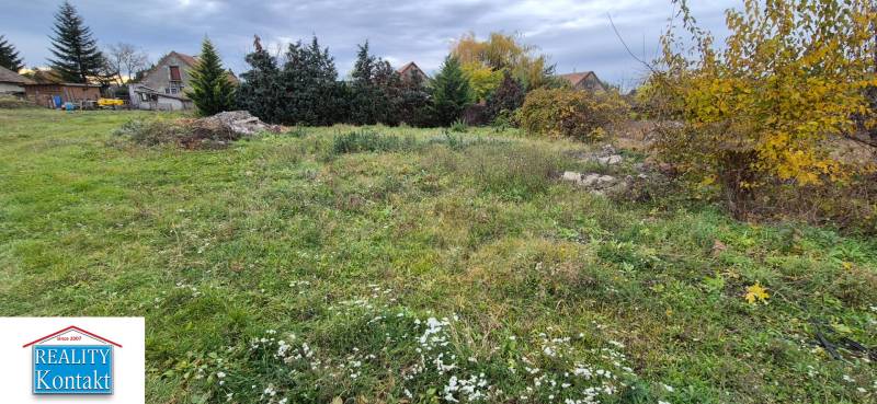 Zöldterület lakóövezetben Tardoskedden, háttérben házakkal és fákkal.