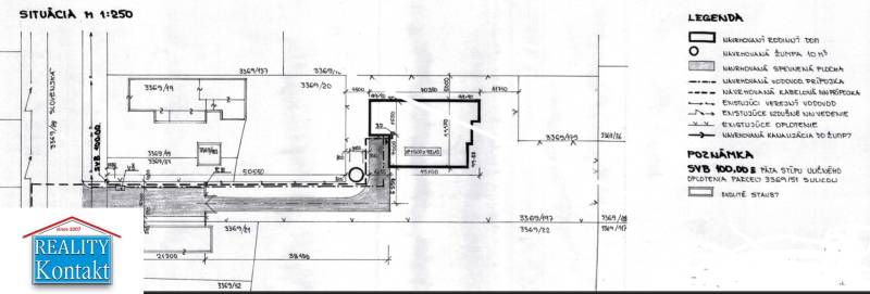 Pozemekterv lakóövezetre Tardoskedden mérnöki hálózatok és családi ház tervezetével.