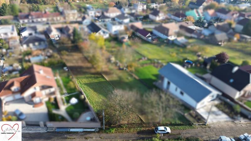 Légi felvétel a telkekről - lakóhely Dolná Krupá, M.H. Chvátalová utca.