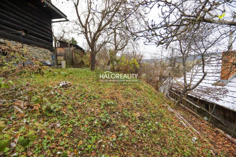 Kert a családi ház mellett Brvništeben, gyepes területtel és gyümölcsfákkal.