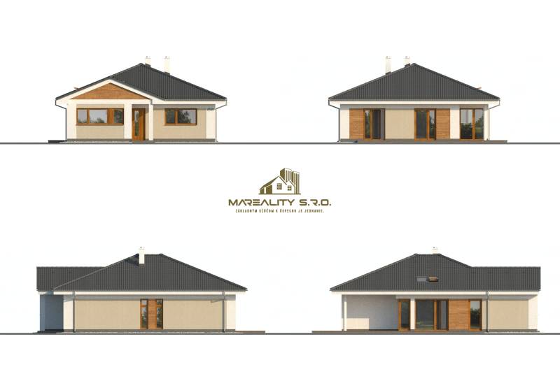 Családi ház látványterve a Pri prvej kaplnke utcában, Záhorská Ves-en.