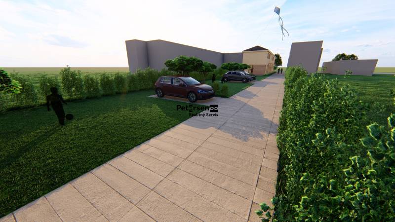 Litoměřice utcai külső tér Topoľčiankyban, parkolóval a 2 szobás lakás mellett.